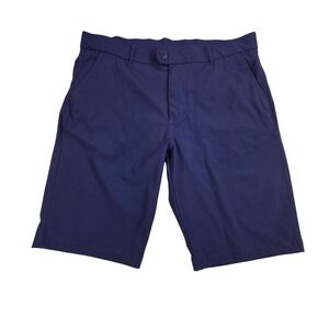 Greyson Montauk Mens Golf Shorts Navy Blue Stretch Size 34x10 Performance Luxury